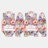 Waterverf Bloementuin Fairy Eerste Verjaardag Bedankdoosjes (Ongevouwen)