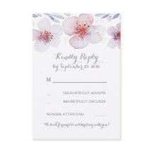 Waterverf Bloementuin Moderne Trouw RSVP Kaarten