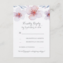 Waterverf Bloementuin Moderne Trouw RSVP Kaarten Kaartje