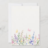 Waterverf bloementuin vrijgezellenfeest kaart (Achterkant)