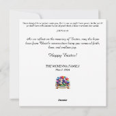 Waterverf bloementuinlam en konijnenpasen feestdagenkaart (Achterkant)