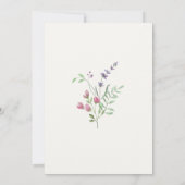 Waterverf bloemenuitnodiging Baby shower Kaart (Achterkant)