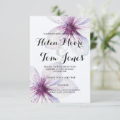 waterverf bloemenuitnodiging kaart (Staand voorkant)