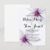 waterverf bloemenuitnodiging kaart (Voorkant / Achterkant)