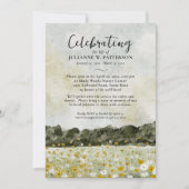 Waterverf Bloemenveld Viering van het Leven Foto Kaart (Voorkant)