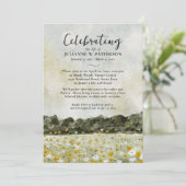 Waterverf Bloemenveld Viering van het Leven Foto Kaart (Staand voorkant)