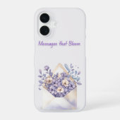 Waterverf bloemenvelop iPhone 16 hoesje (Achterkant)