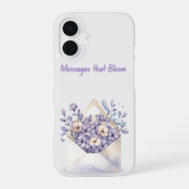 Waterverf bloemenvelop iPhone 16 hoesje