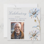 Waterverf Bloemenviering van het leven Foto Kaart (Voorkant)