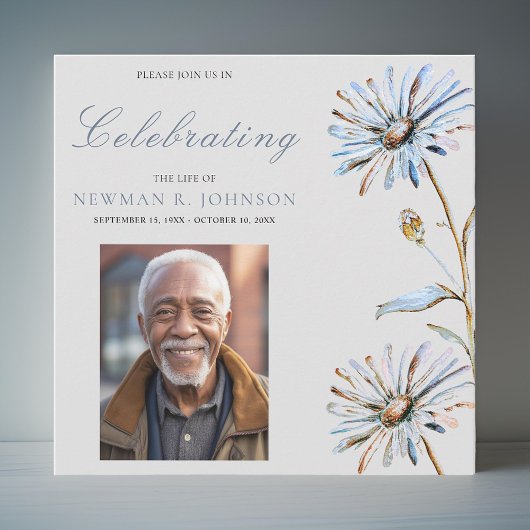 Waterverf Bloemenviering van het leven Foto Kaart