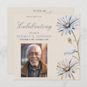 Waterverf Bloemenviering van het leven Foto Kaart (Voorkant / Achterkant)