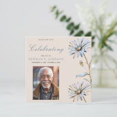 Waterverf Bloemenviering van het leven Foto Kaart (Staand voorkant)