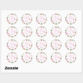 Waterverf Bloemenvlinder Dank u Baby shower Ronde Sticker (Vel)