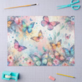  Waterverf bloemenvlinders Tissuepapier (Craft)