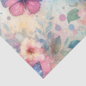  Waterverf bloemenvlinders Tissuepapier (Detail)