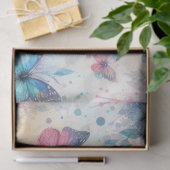  Waterverf bloemenvlinders Tissuepapier (Geschenk)