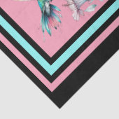 Waterverf Bloemenvogels op Tegel Decoupage Tissuepapier (Detail)