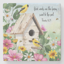 Waterverf bloemenvogels