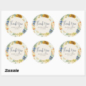 Waterverf bloemenvoorjaarsbloemen Bruiloft Ronde Sticker (Vel)