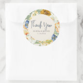 Waterverf bloemenvoorjaarsbloemen Bruiloft Ronde Sticker (Tas)