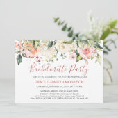 Waterverf bloemenvrijgezellenfeest kaart (Staand voorkant)