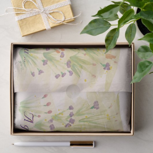  waterverf bloemenweefselpapier tissuepapier (Geschenk)