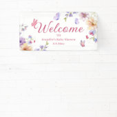 waterverf bloemenwilde bloemen meisje baby shower spandoek (Insitu)