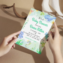 Waterverf Bloemetjes Baby Shower