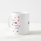 waterverf bloemetjes happy moederdag handgeschreve koffiemok (Voorkant links)