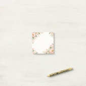 Waterverf Bloemgrens met Blush Tint Post-it® Notes (Op bureau)