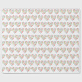Waterverf Bloemhart Cadeaupapier (Vlak)