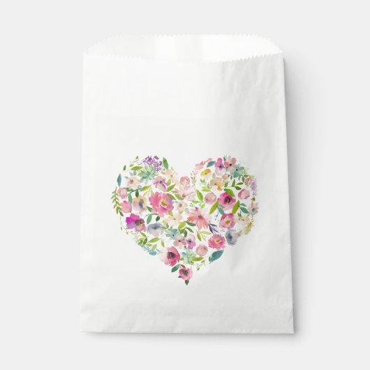 Waterverf Bloemhart Liefde Roze Speciaal Plezier Bedankzakje (Voorkant)