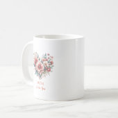 Waterverf Bloemhart Moederdag Koffiemok (Voorkant links)