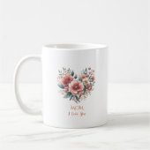 Waterverf Bloemhart Moederdag Koffiemok (Links)