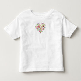 Waterverf Bloemhart Roze Haar Zoete Liefde Kindere Kinder Shirts