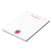 Waterverf Bloemhart Valentijnsdag Aangepaste Naam Notitieblok (Linkerzijde)