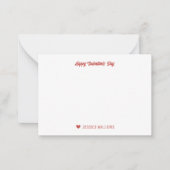 Waterverf Bloemhartpatroon Valentijnsdag Notitiekaartje (Voorkant)