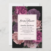 Waterverf Bloemig Donker Moody Zwart vrijgezellenf Kaart (Voorkant)