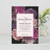 Waterverf Bloemig Donker Moody Zwart vrijgezellenf Kaart (Staand voorkant)