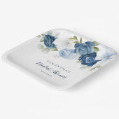 Waterverf Bloemig Modern Bruidsfeest Papieren Bordje (Gebogen)