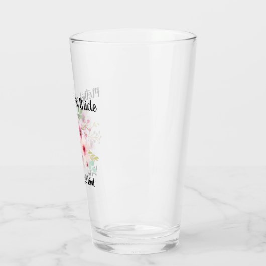 Waterverf Bloemig MOEDER VAN DE BRUID Bruidsfeest Glas (Links)