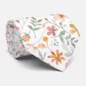 Waterverf Bloemig Pastel Lente Stropdas (Opgerold)