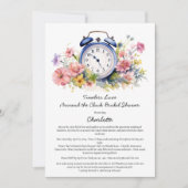 Waterverf bloemig rond de klok Vrijgezellenfeest Kaart (Voorkant)