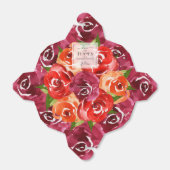 Waterverf Bloemig Rood Oranje Claret Bedankdoosjes (Uitgevouwen)