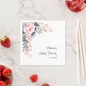 Waterverf Bloemig Roze Baby shower Papier Servet (Insitu)