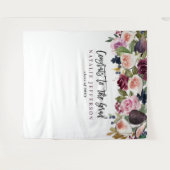 Waterverf bloemige afgestudeerde gefeliciteerd mod wandkleed (Voorkant (horizontaal))