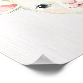 Waterverf Bloemige Baby Lam Poster (Hoek)