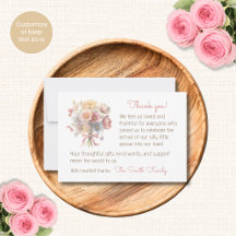 Waterverf Bloemige Baby Shower Bedankkaartjes