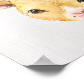 Waterverf Bloemige Babygeit Poster (Hoek)