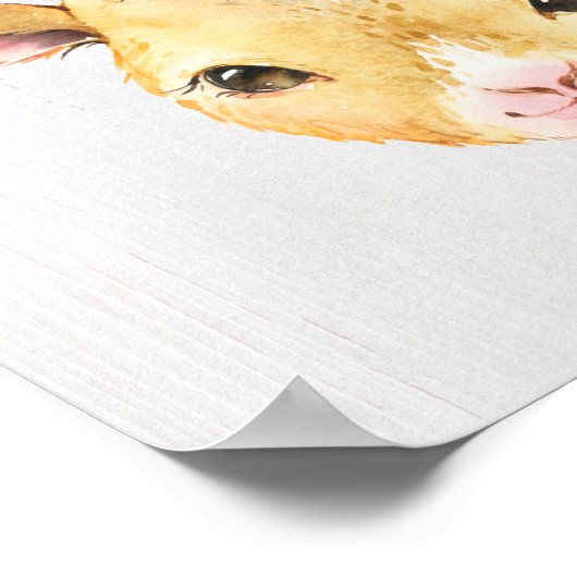 Waterverf Bloemige Babygeit Poster (Hoek)